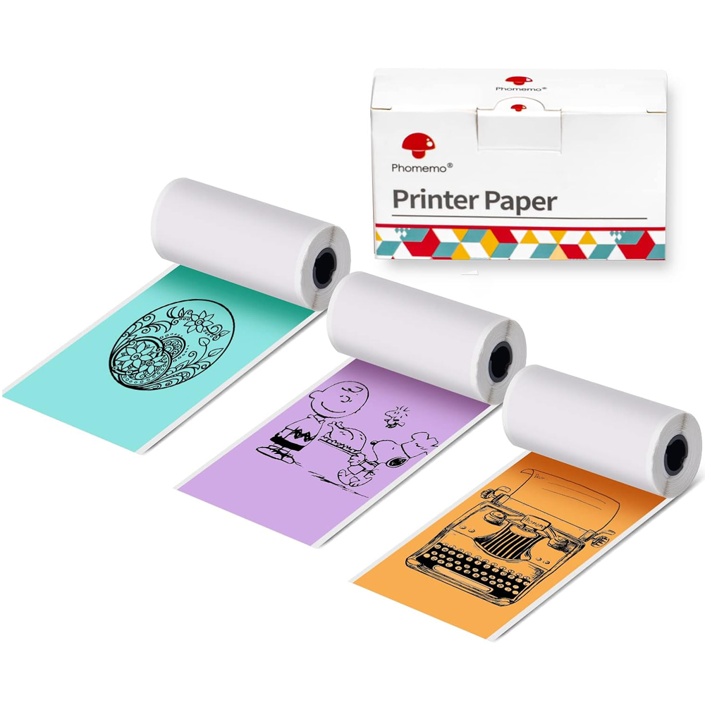 Mini T02 Printer Sticker Paper Rolls